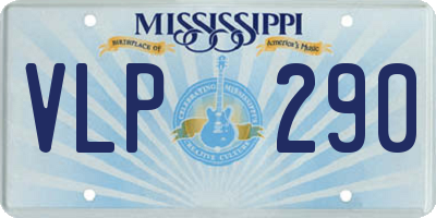 MS license plate VLP290