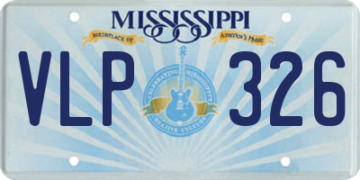 MS license plate VLP326
