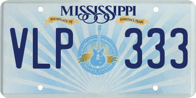 MS license plate VLP333