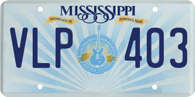 MS license plate VLP403