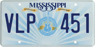 MS license plate VLP451