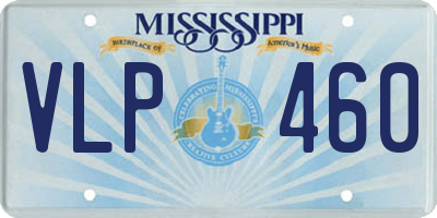 MS license plate VLP460