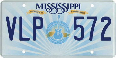 MS license plate VLP572