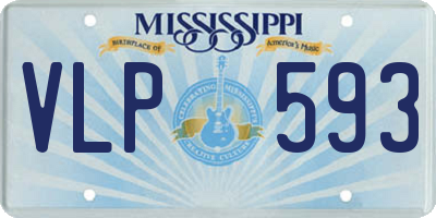 MS license plate VLP593