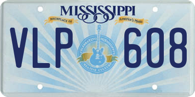 MS license plate VLP608