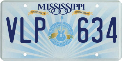 MS license plate VLP634