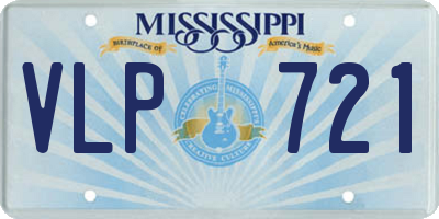 MS license plate VLP721