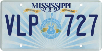 MS license plate VLP727