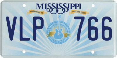 MS license plate VLP766