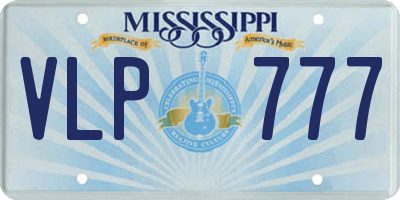 MS license plate VLP777