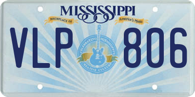 MS license plate VLP806