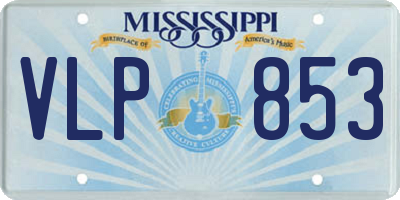 MS license plate VLP853