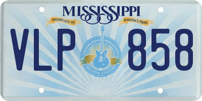 MS license plate VLP858