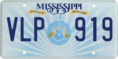 MS license plate VLP919