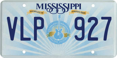 MS license plate VLP927