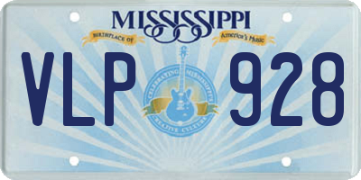 MS license plate VLP928