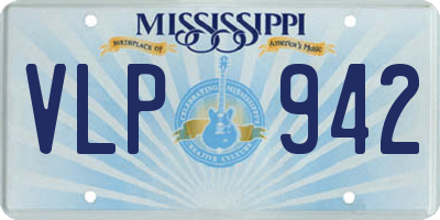 MS license plate VLP942