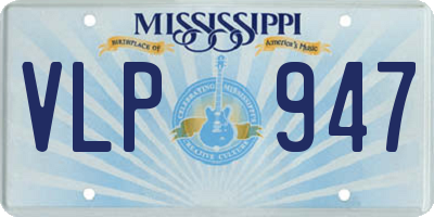 MS license plate VLP947