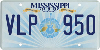 MS license plate VLP950