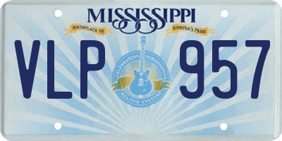MS license plate VLP957