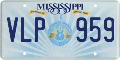 MS license plate VLP959
