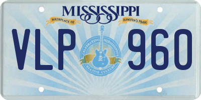 MS license plate VLP960
