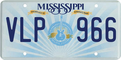 MS license plate VLP966