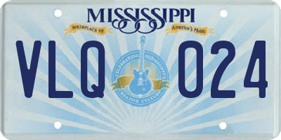 MS license plate VLQ024