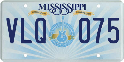 MS license plate VLQ075