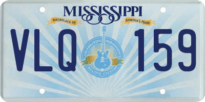 MS license plate VLQ159