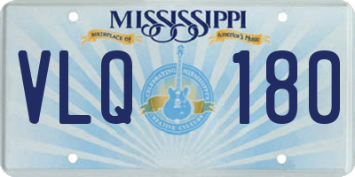 MS license plate VLQ180