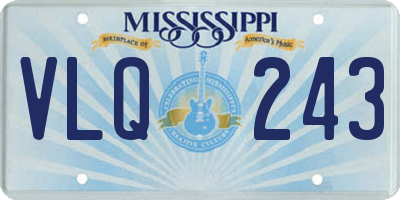 MS license plate VLQ243
