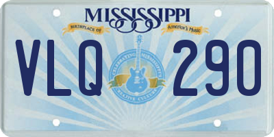 MS license plate VLQ290