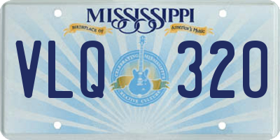 MS license plate VLQ320