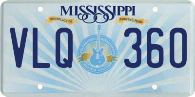 MS license plate VLQ360