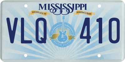 MS license plate VLQ410