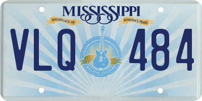 MS license plate VLQ484