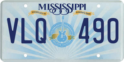 MS license plate VLQ490