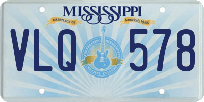 MS license plate VLQ578