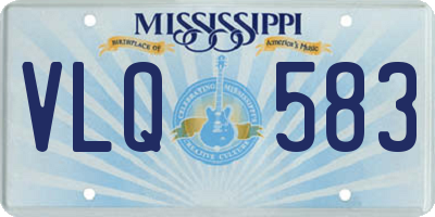 MS license plate VLQ583