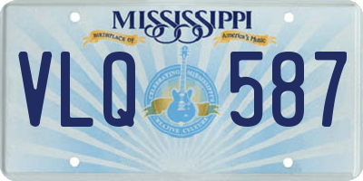 MS license plate VLQ587