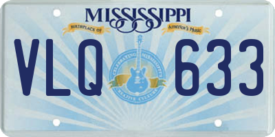 MS license plate VLQ633