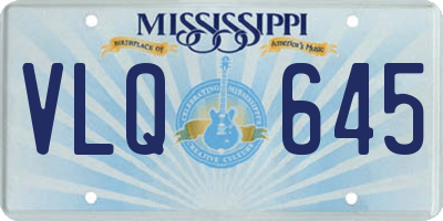 MS license plate VLQ645