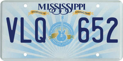 MS license plate VLQ652