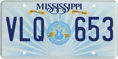 MS license plate VLQ653