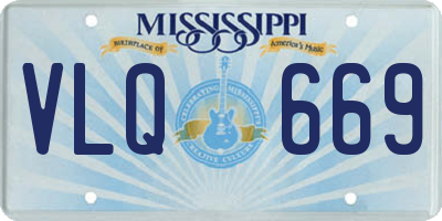 MS license plate VLQ669