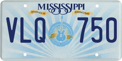 MS license plate VLQ750