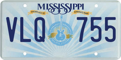 MS license plate VLQ755