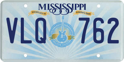 MS license plate VLQ762