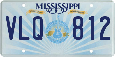 MS license plate VLQ812